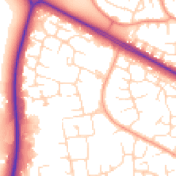 Daytime road noise heatmap for NN18 0AE