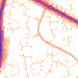 Daytime road noise heatmap for NN18 0AF