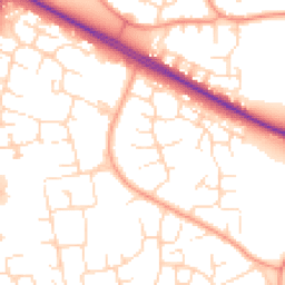Daytime road noise heatmap for NN18 0AH