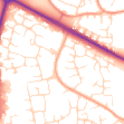 Daytime road noise heatmap for NN18 0AJ