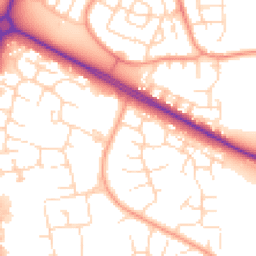 Daytime road noise heatmap for NN18 0AT
