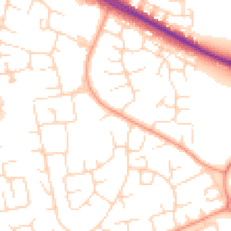 Daytime road noise heatmap for NN18 0AU