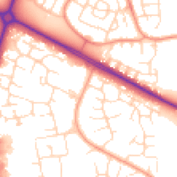 Daytime road noise heatmap for NN18 0AZ