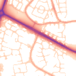 Daytime road noise heatmap for NN18 0BA