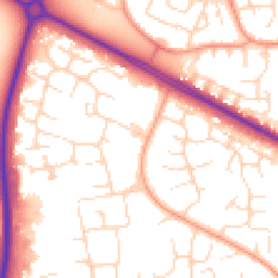 Daytime road noise heatmap for NN18 0BB