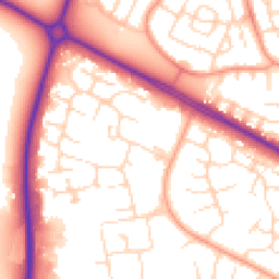 Daytime road noise heatmap for NN18 0BD