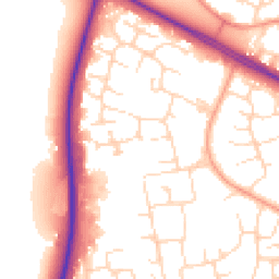 Daytime road noise heatmap for NN18 0BF