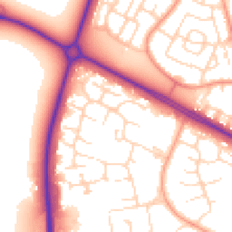 Daytime road noise heatmap for NN18 0BG