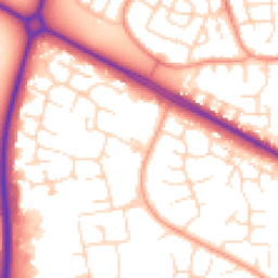 Daytime road noise heatmap for NN18 0BH
