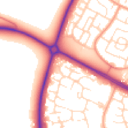 Daytime road noise heatmap for NN18 0BN