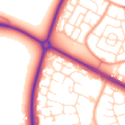 Daytime road noise heatmap for NN18 0BP