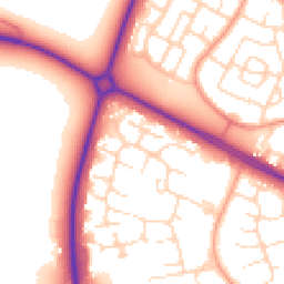 Daytime road noise heatmap for NN18 0BQ