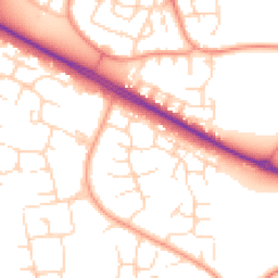 Daytime road noise heatmap for NN18 0BT