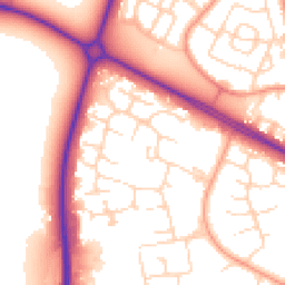 Daytime road noise heatmap for NN18 0BU