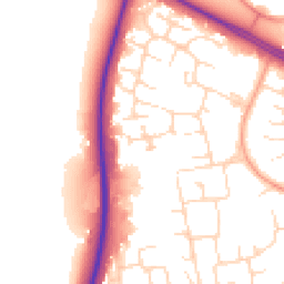 Daytime road noise heatmap for NN18 0BX