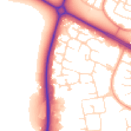 Daytime road noise heatmap for NN18 0DD