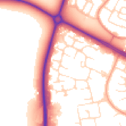 Daytime road noise heatmap for NN18 0DE