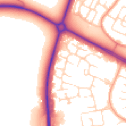Daytime road noise heatmap for NN18 0DF