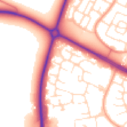 Daytime road noise heatmap for NN18 0DG