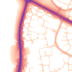 Daytime road noise heatmap for NN18 0DJ
