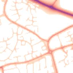 Daytime road noise heatmap for NN18 0EG