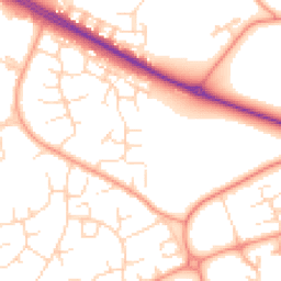 Daytime road noise heatmap for NN18 0ER