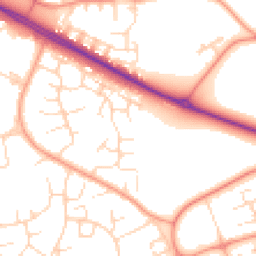 Daytime road noise heatmap for NN18 0HD