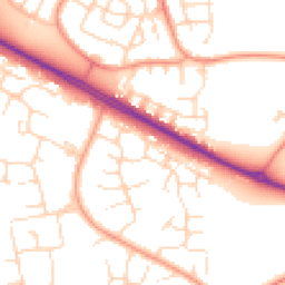 Daytime road noise heatmap for NN18 0HQ