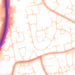 Daytime road noise heatmap for NN18 0JF
