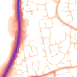 Daytime road noise heatmap for NN18 0NB