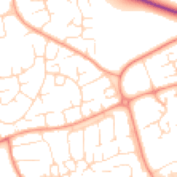 Daytime road noise heatmap for NN18 0PF