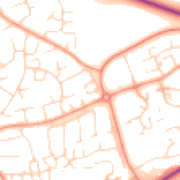 Daytime road noise heatmap for NN18 0PQ