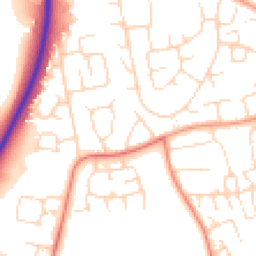 Daytime road noise heatmap for NN18 0PX