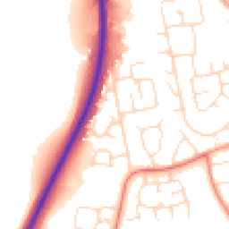 Daytime road noise heatmap for NN18 0TE