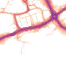 Daytime road noise heatmap for NN18 8AL