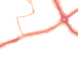 Night-time road noise heatmap for NN18 8AL