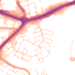 Daytime road noise heatmap for NN18 8ED