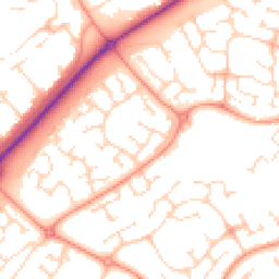 Daytime road noise heatmap for NN18 8EU