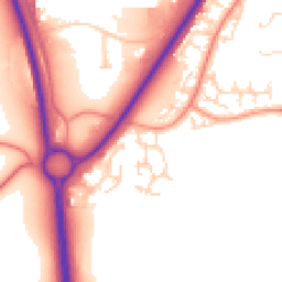 Daytime road noise heatmap for NN18 8FR