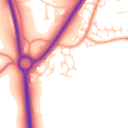 Daytime road noise heatmap for NN18 8FX