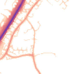 Daytime road noise heatmap for NN18 8HB