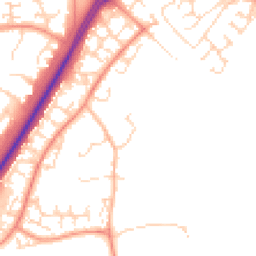 Daytime road noise heatmap for NN18 8HQ