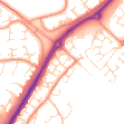Daytime road noise heatmap for NN18 8HY