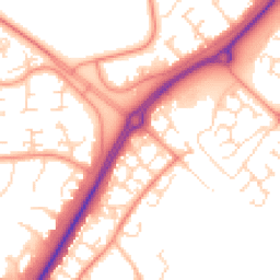 Daytime road noise heatmap for NN18 8JA
