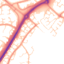 Daytime road noise heatmap for NN18 8JL