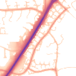 Daytime road noise heatmap for NN18 8JN