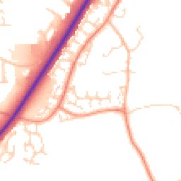 Daytime road noise heatmap for NN18 8LQ