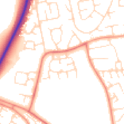Daytime road noise heatmap for NN18 9AB