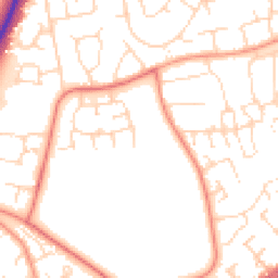 Daytime road noise heatmap for NN18 9AQ