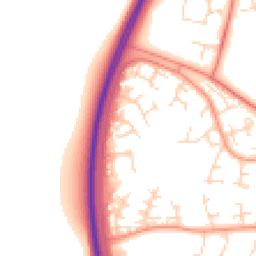 Daytime road noise heatmap for NN18 9BU